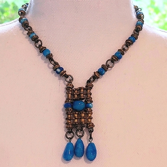 Egyptian Replica Pharaonic Luxor Necklace | Vintage Wesekh | Egypt - Picture 1 of 11